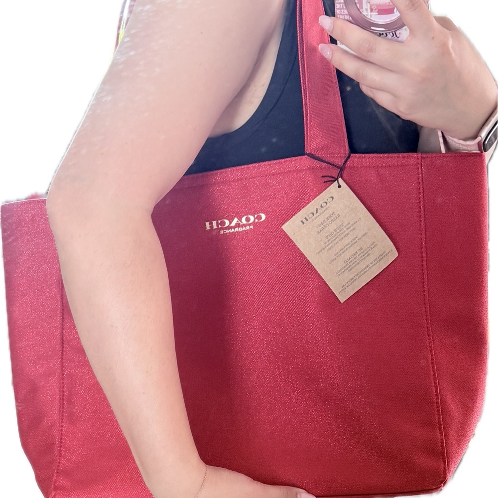 Coach Fragrance Red Tote Bag - Picture 6 of 6